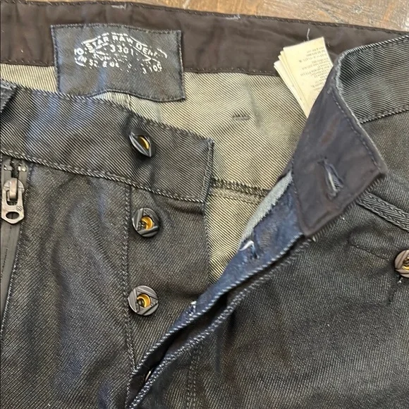 Men’s 32/34 G-Star Blue Raw Denim Jeans with Ergonomic Seaming & Pockets - Picture 4 of 8